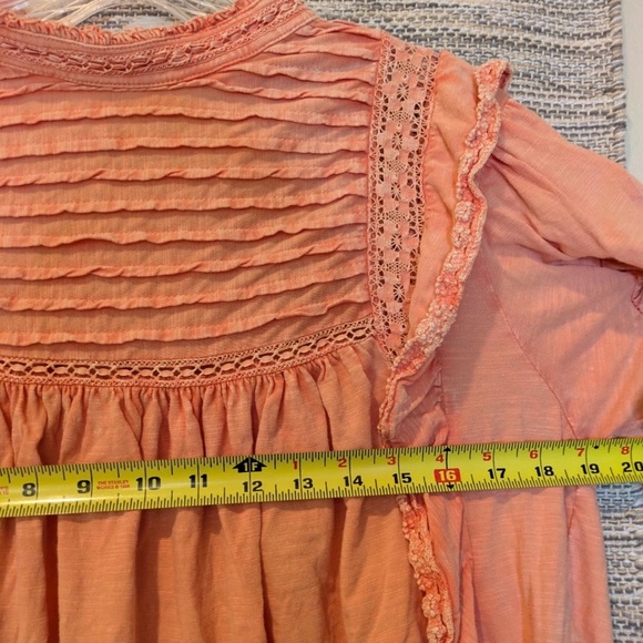 Free People Coral Ruffled Blouse - Picture 6 of 8